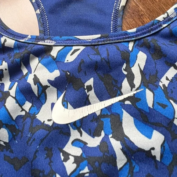 Nike Blue Camouflage Sports Bra XS - Picture 3 of 4